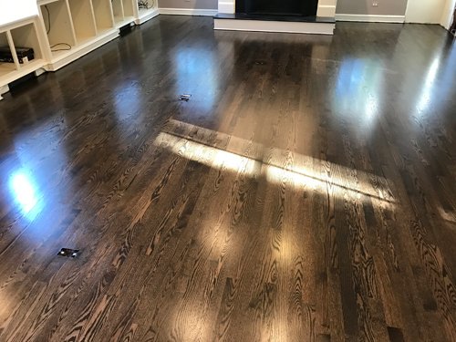 Hardwood floor in Chicago home